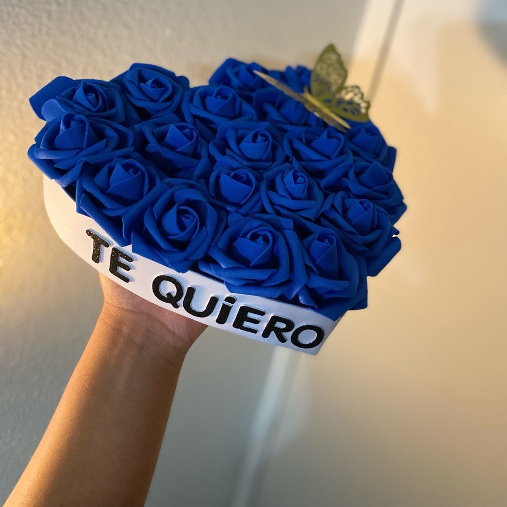 Blue heart box